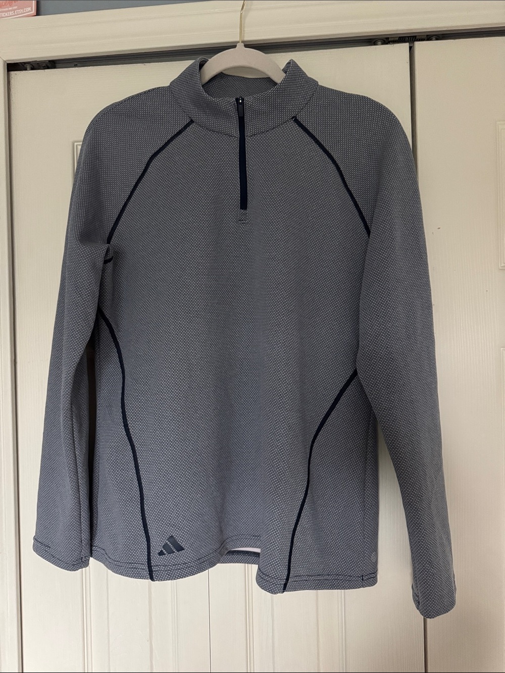 Adidas Light Gray Quarter-Zip Pullover